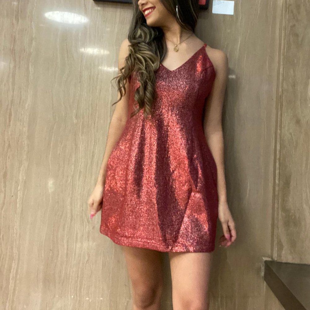 Red Glitter Dress